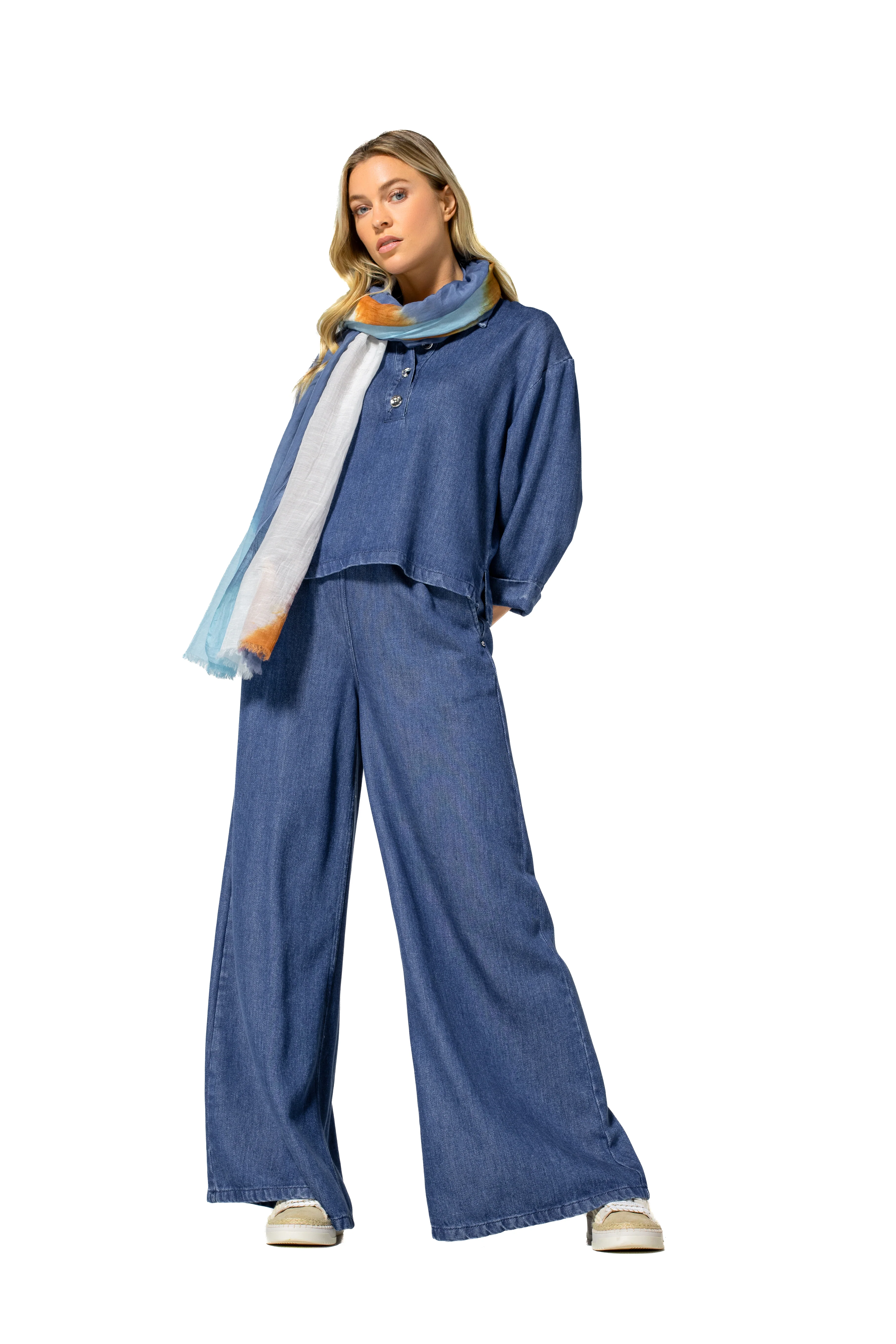 Blouses lange mouw blauw Caroline Biss - Image 4