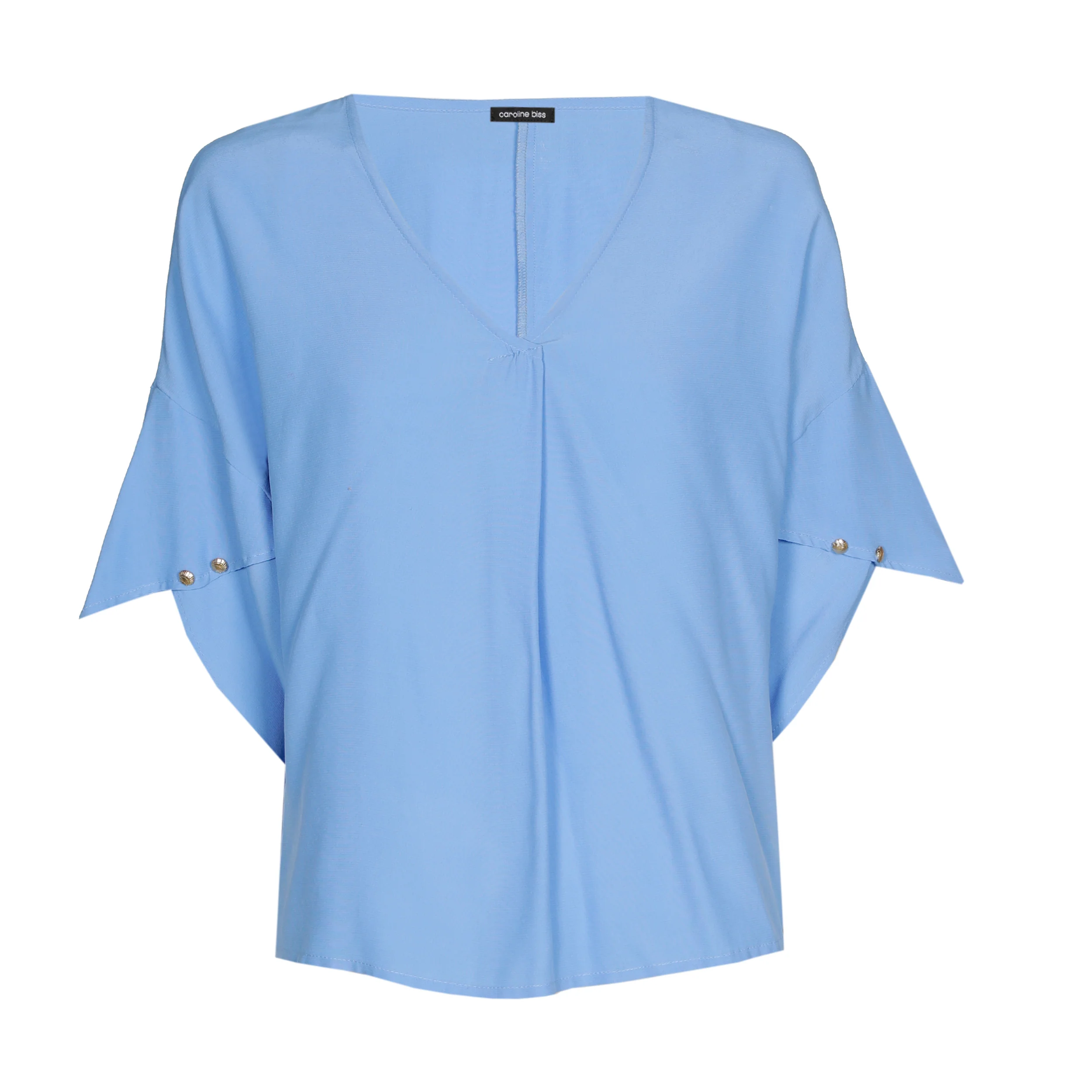 Blouses korte mouw blauw Caroline Biss - Image 2