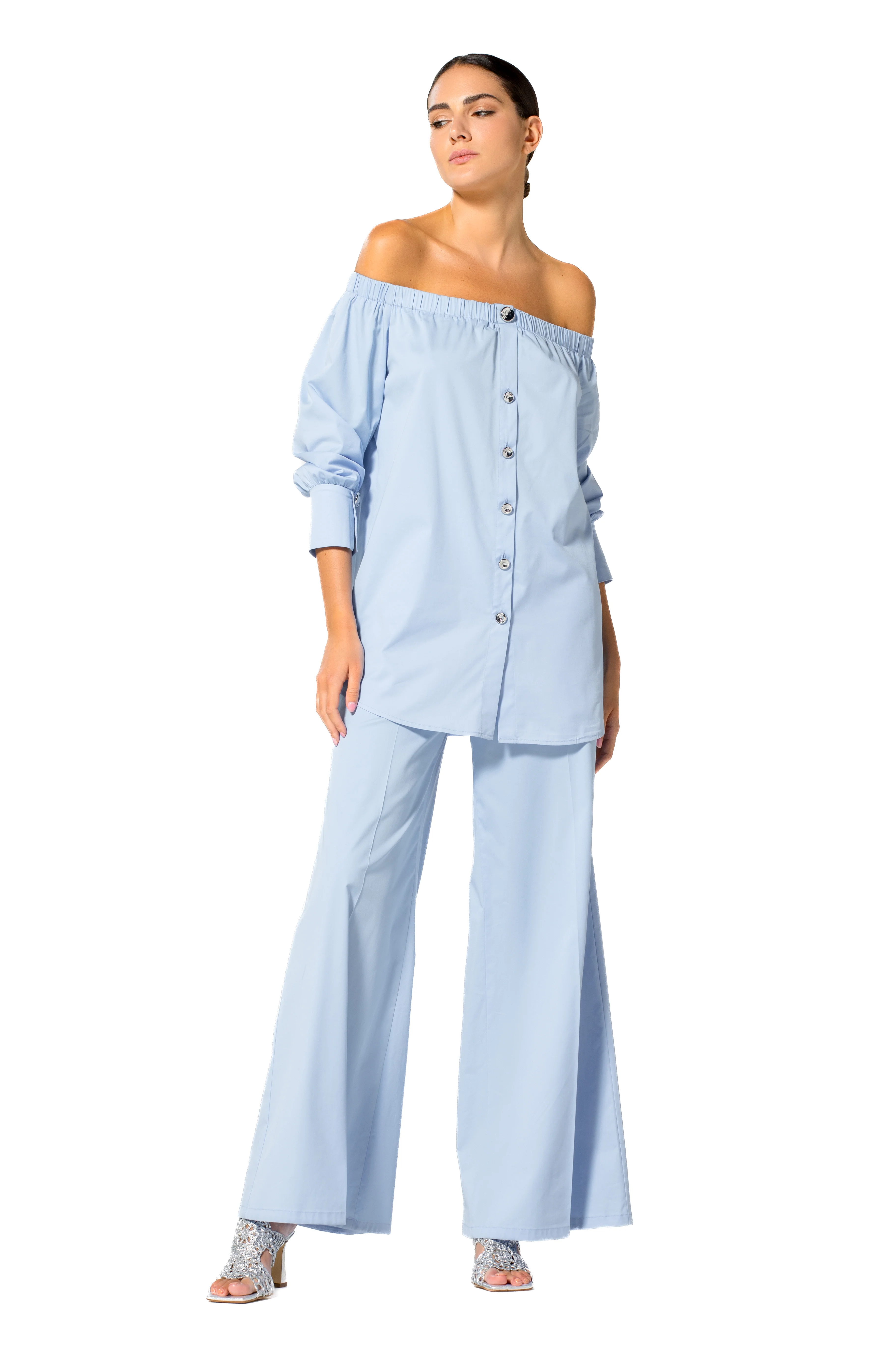 Blouses lange mouw blauw Caroline Biss - Image 3