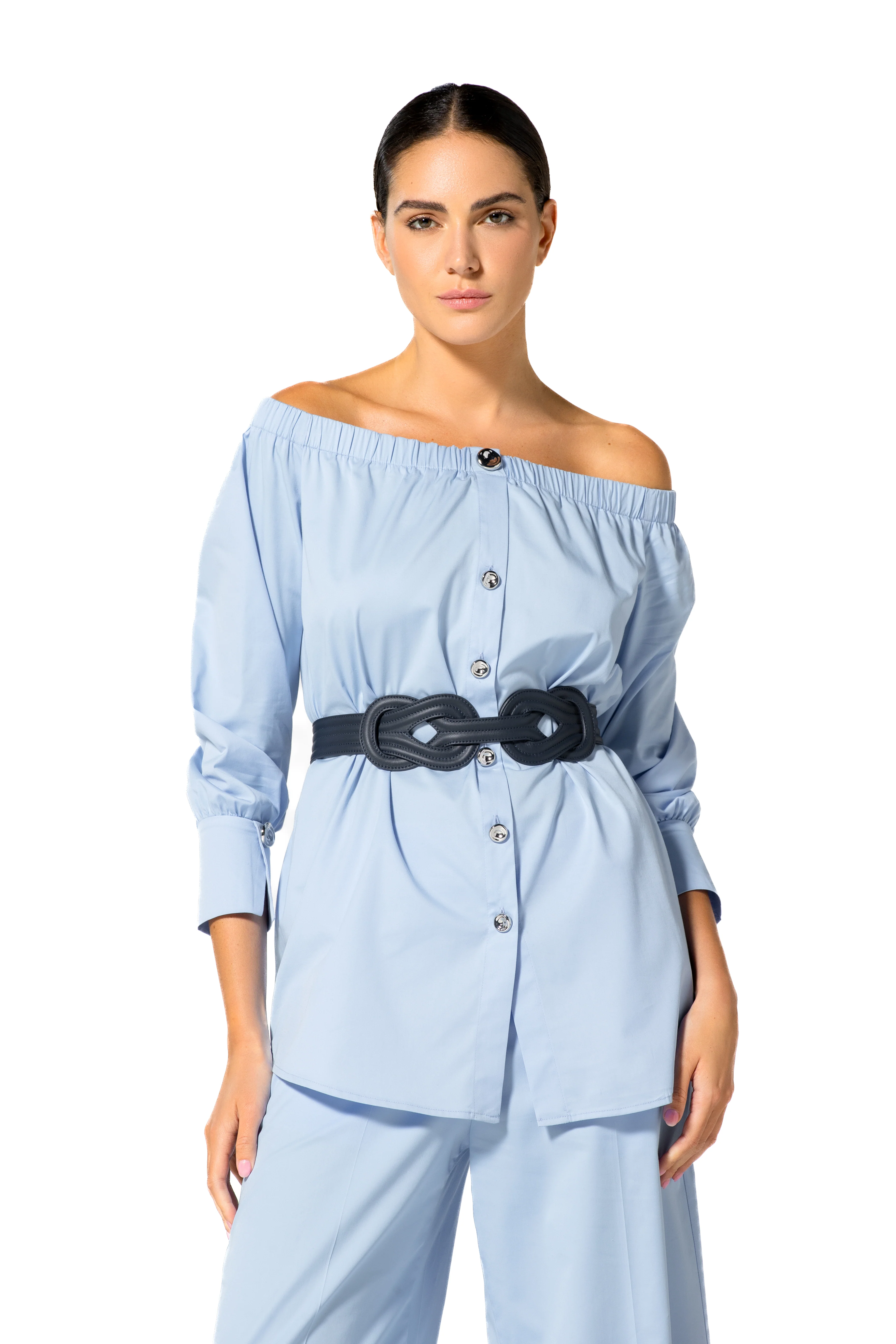 Blouses lange mouw blauw Caroline Biss - Image 4