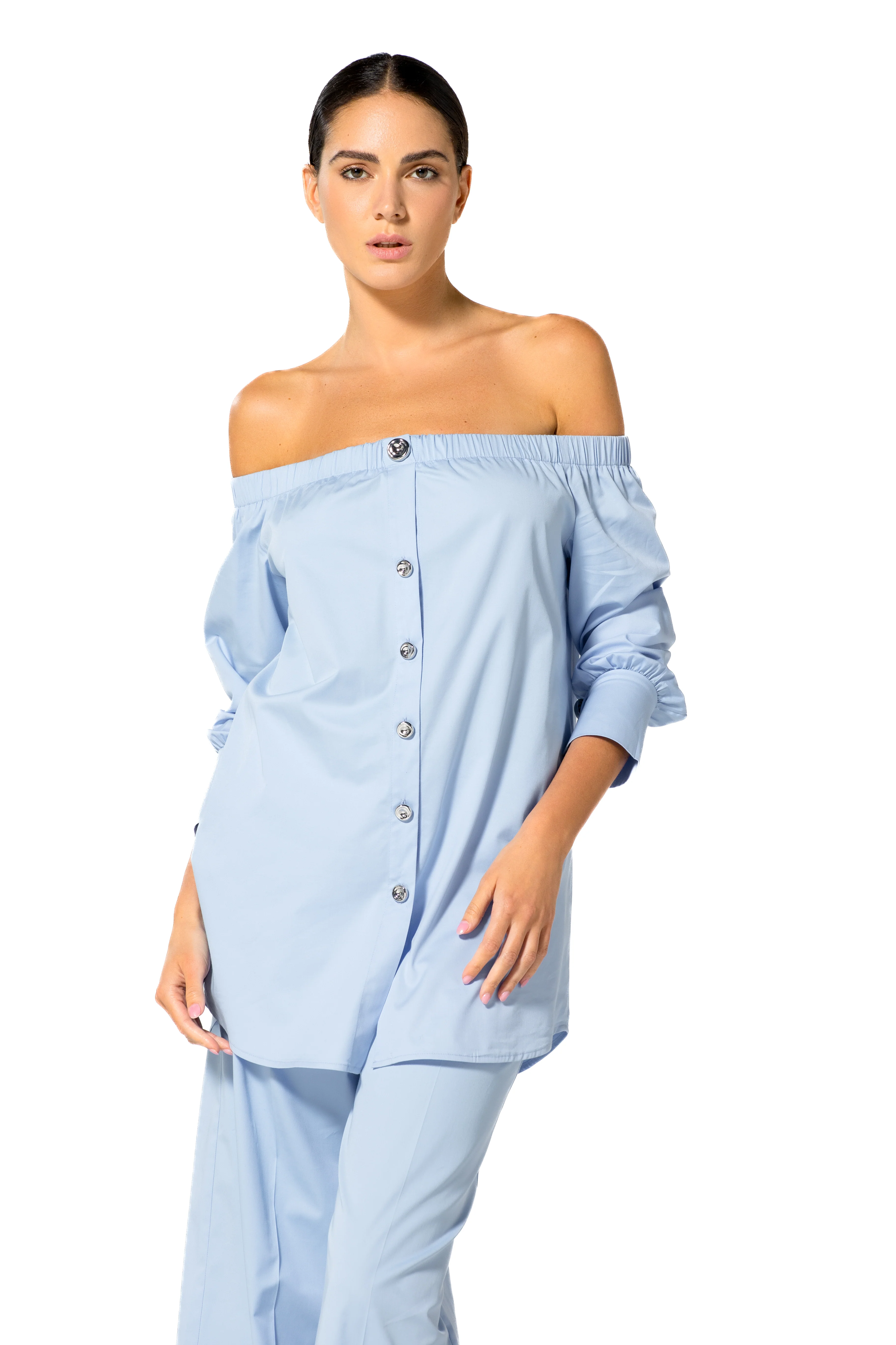 Blouses lange mouw blauw Caroline Biss - Image 5