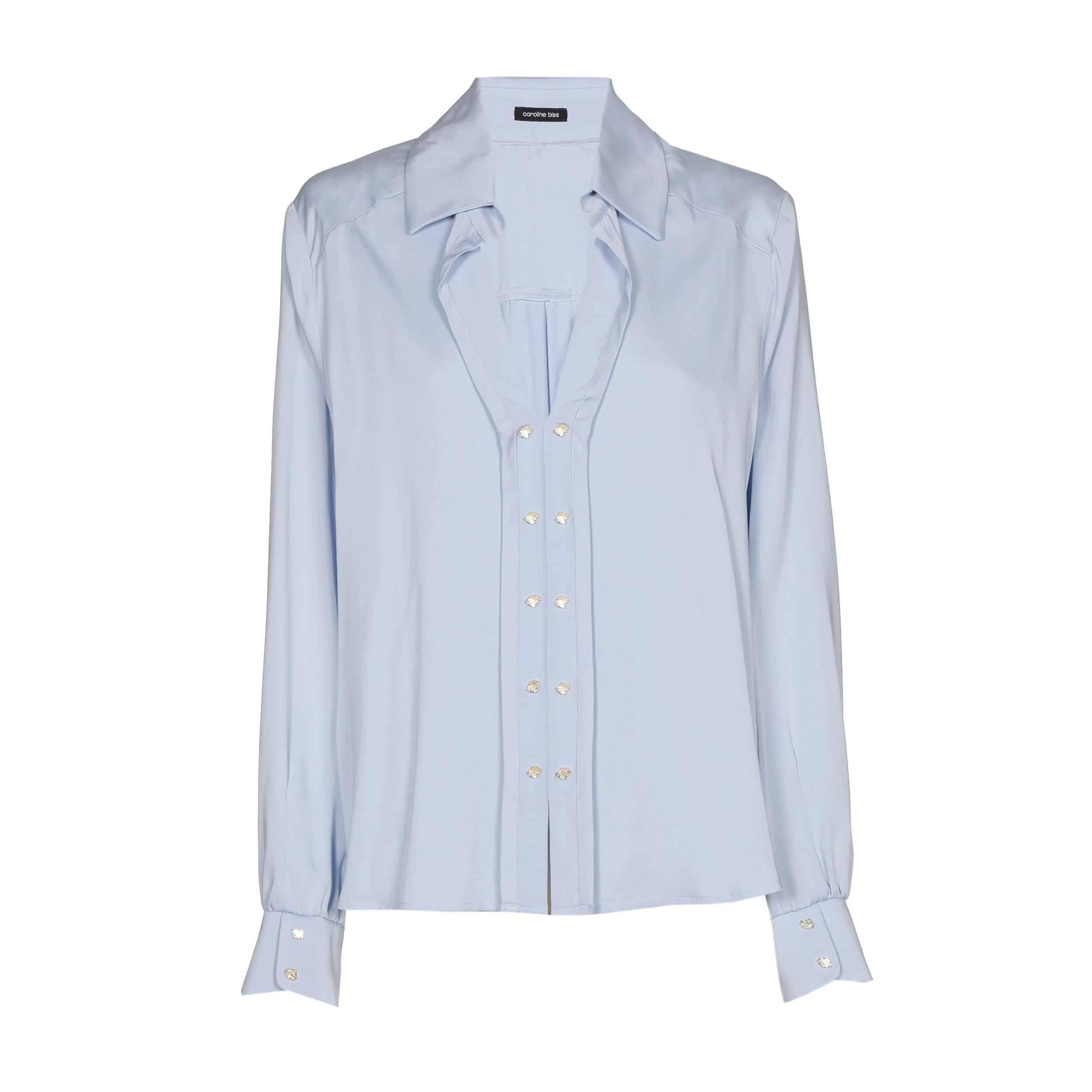 Blouses lange mouw blauw Caroline Biss