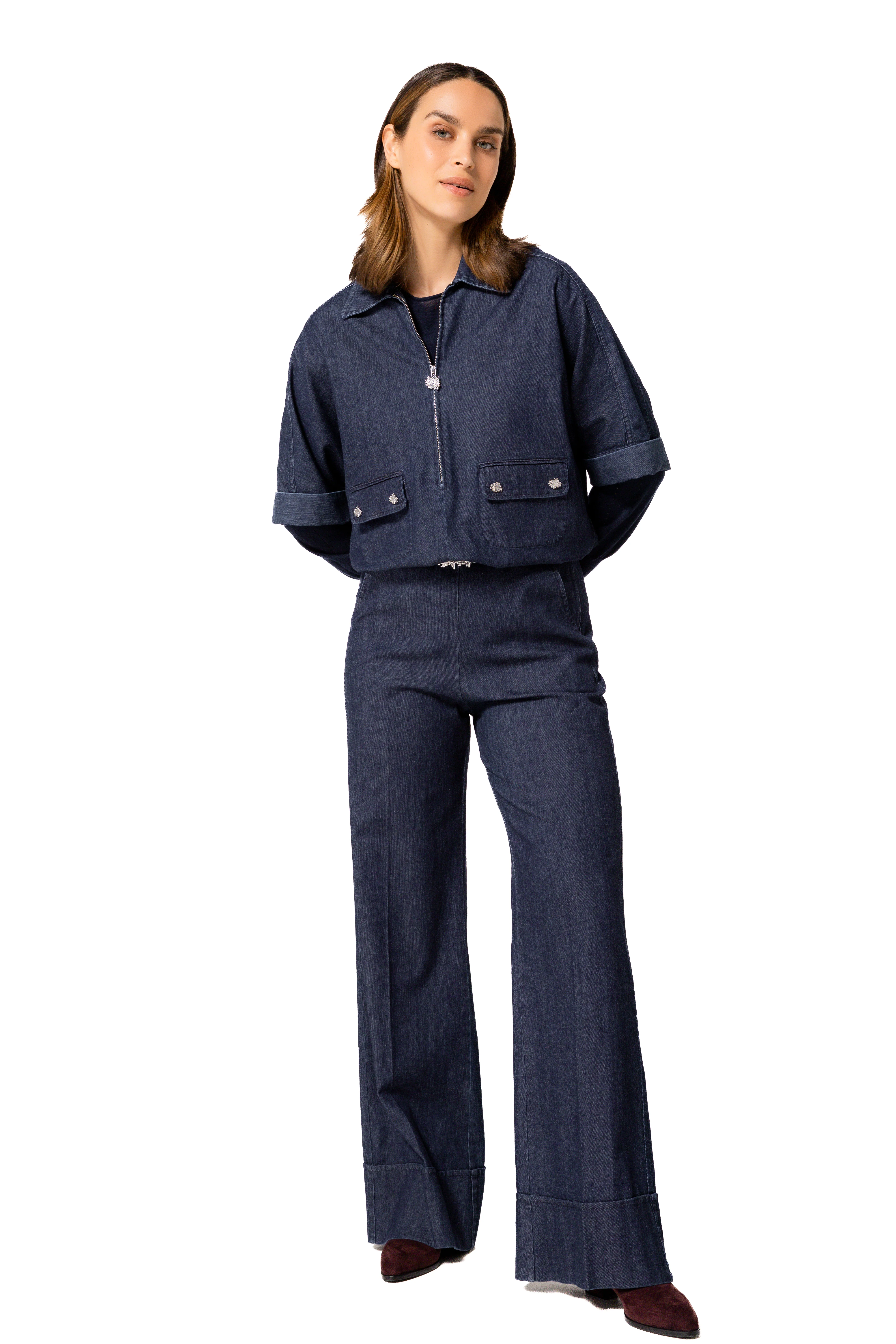 Blouses lange mouw blauw Caroline Biss - Image 4
