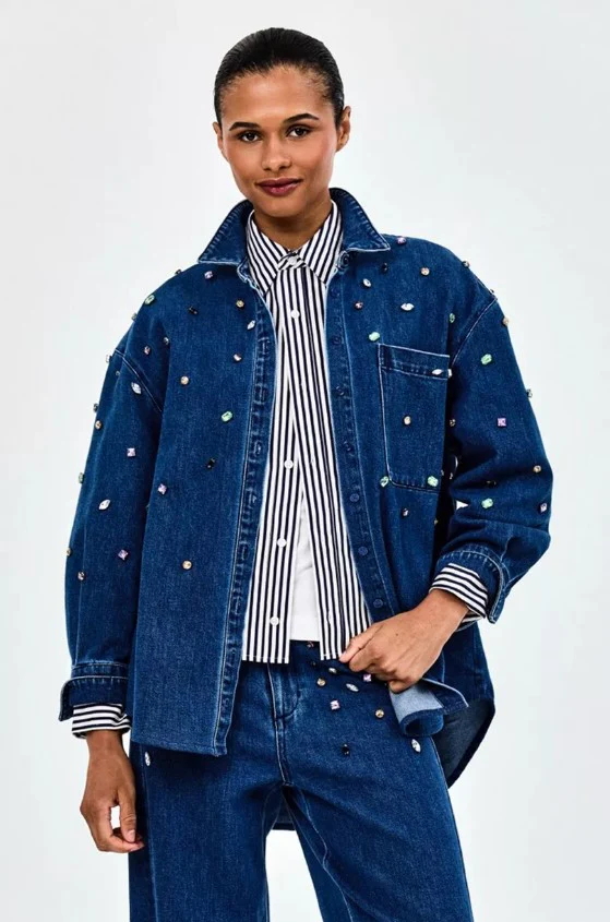 Blouses lange mouw blauw CKS