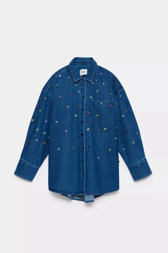 Blouses lange mouw blauw CKS - Image 4