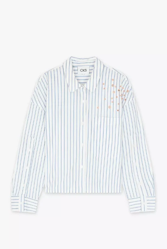Blouses lange mouw blauw CKS - Image 3