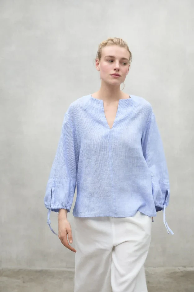 Blouses lange mouw blauw ECOALF