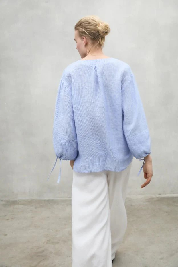 Blouses lange mouw blauw ECOALF - Image 3