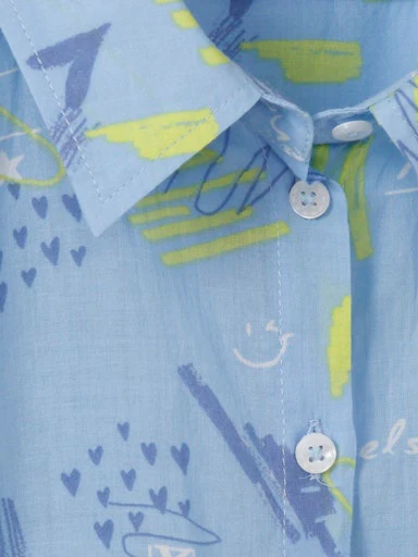 Blouses lange mouw blauw eiszeit - Image 3
