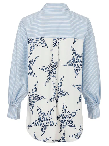 Blouses lange mouw blauw eiszeit - Image 2