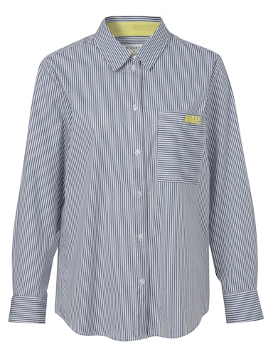 Blouses lange mouw blauw eiszeit