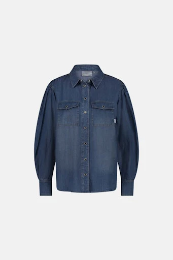 Blouses lange mouw blauw Fabienne Chapot