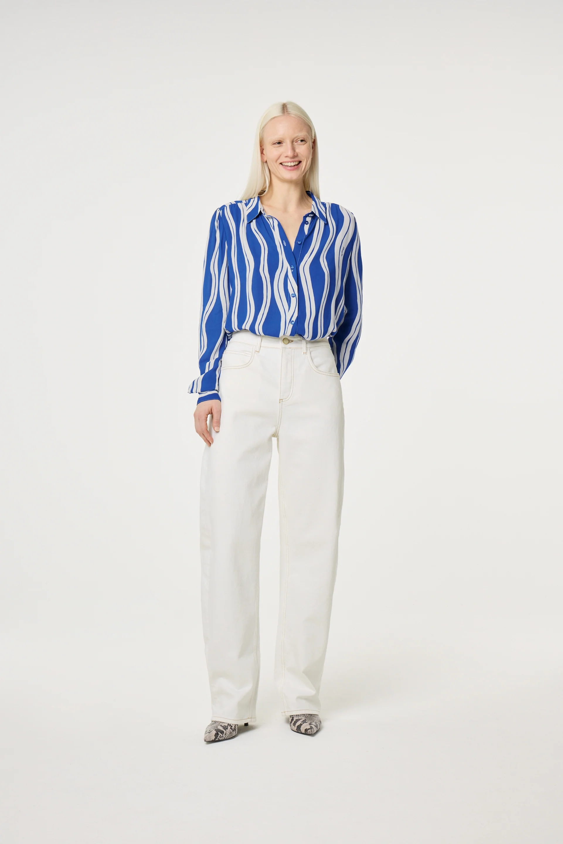 Blouses lange mouw blauw Fabienne Chapot - Image 2