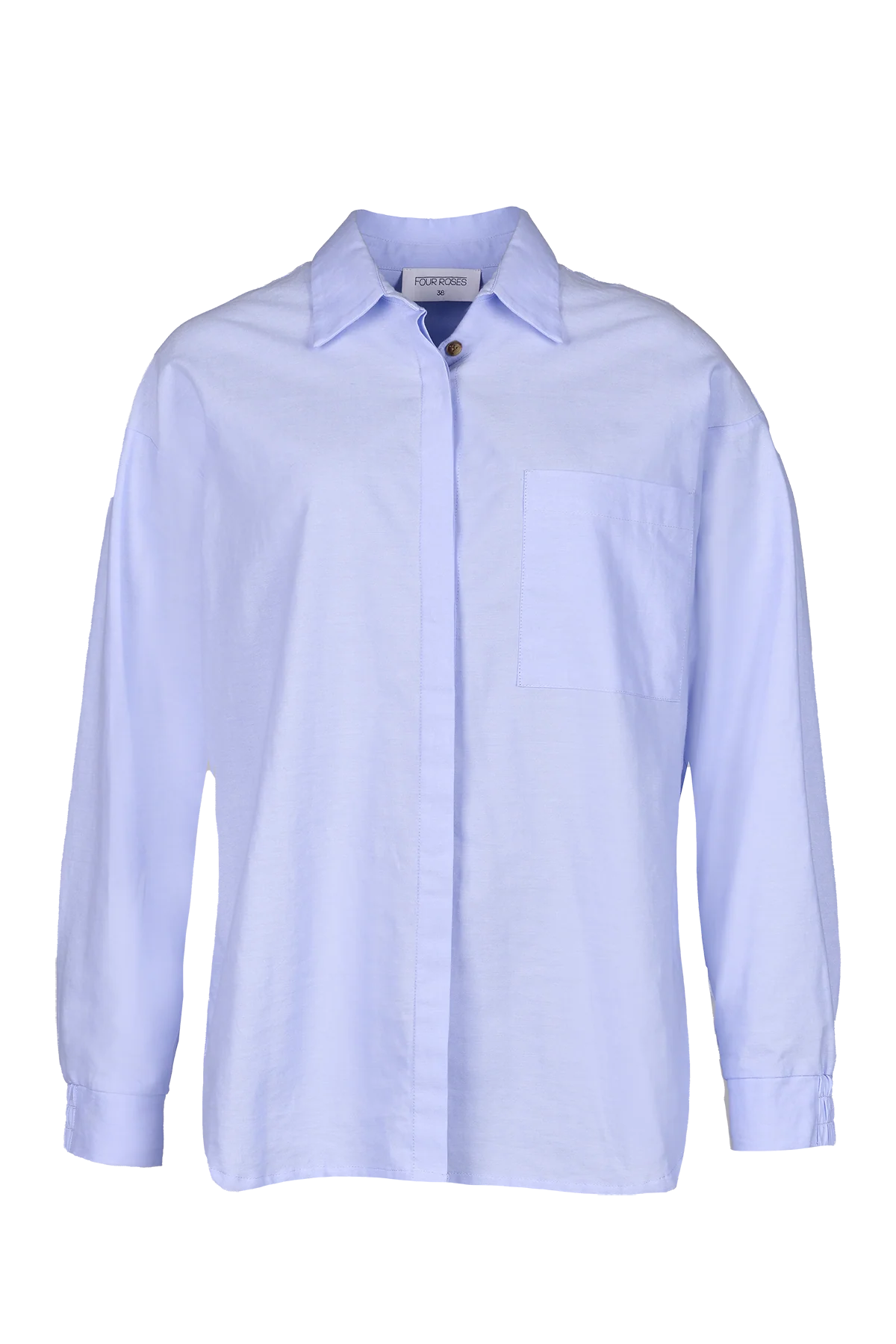 Blouses lange mouw blauw Four Roses - Image 2