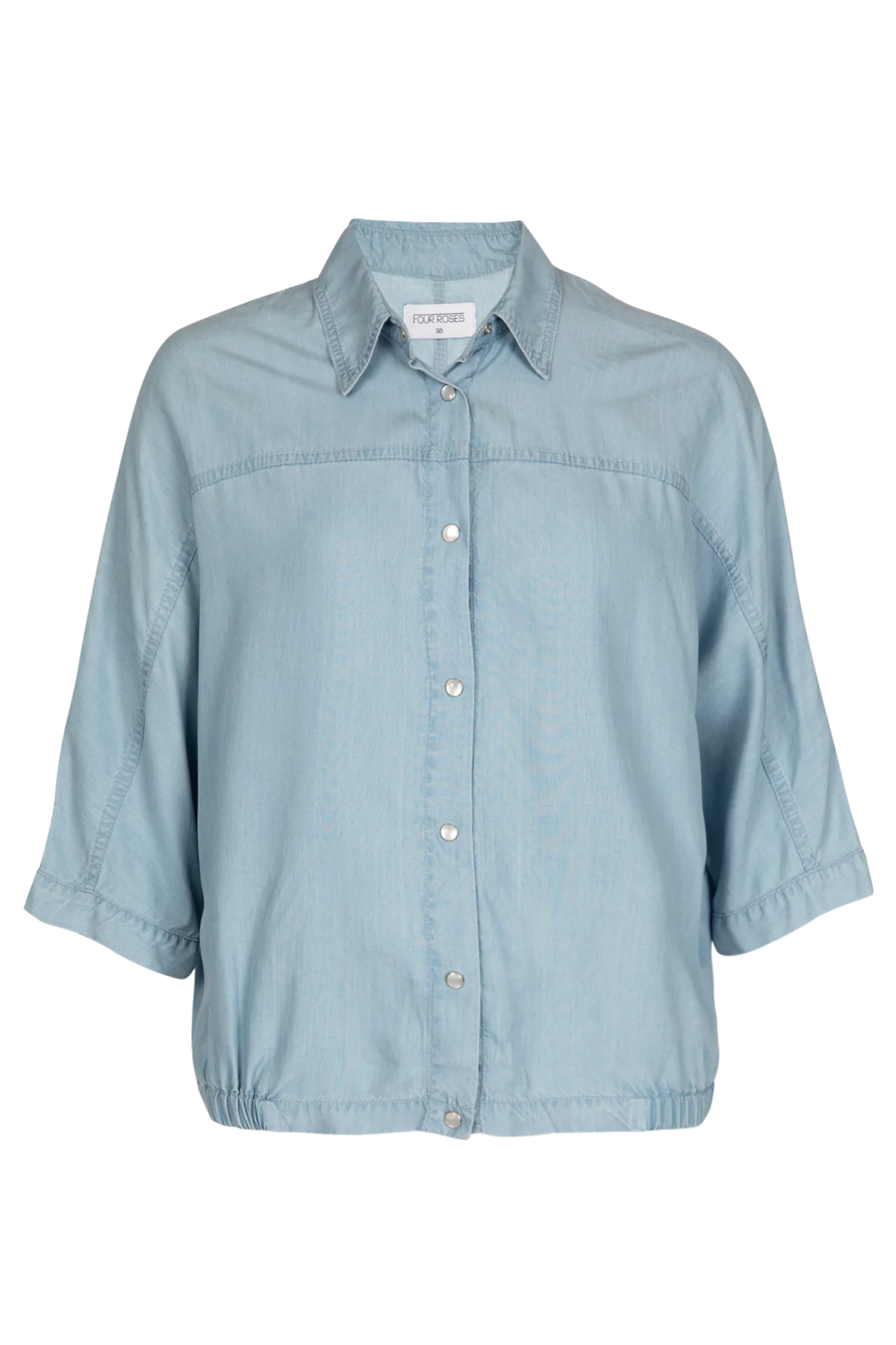 Blouses lange mouw blauw Four Roses - Image 2