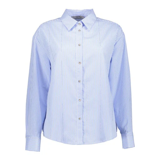 Blouses lange mouw blauw Geisha - Image 2