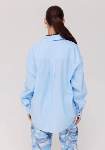 Blouses lange mouw blauw Harper & Yve - Image 6