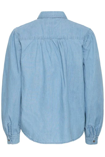Blouses lange mouw blauw ICHI - Image 2
