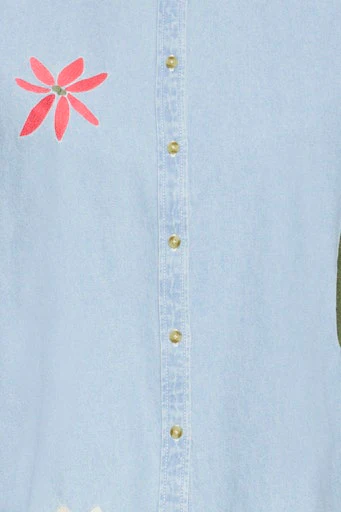 Blouses lange mouw blauw ICHI - Image 3