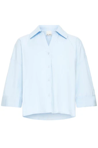 Blouses lange mouw blauw ICHI