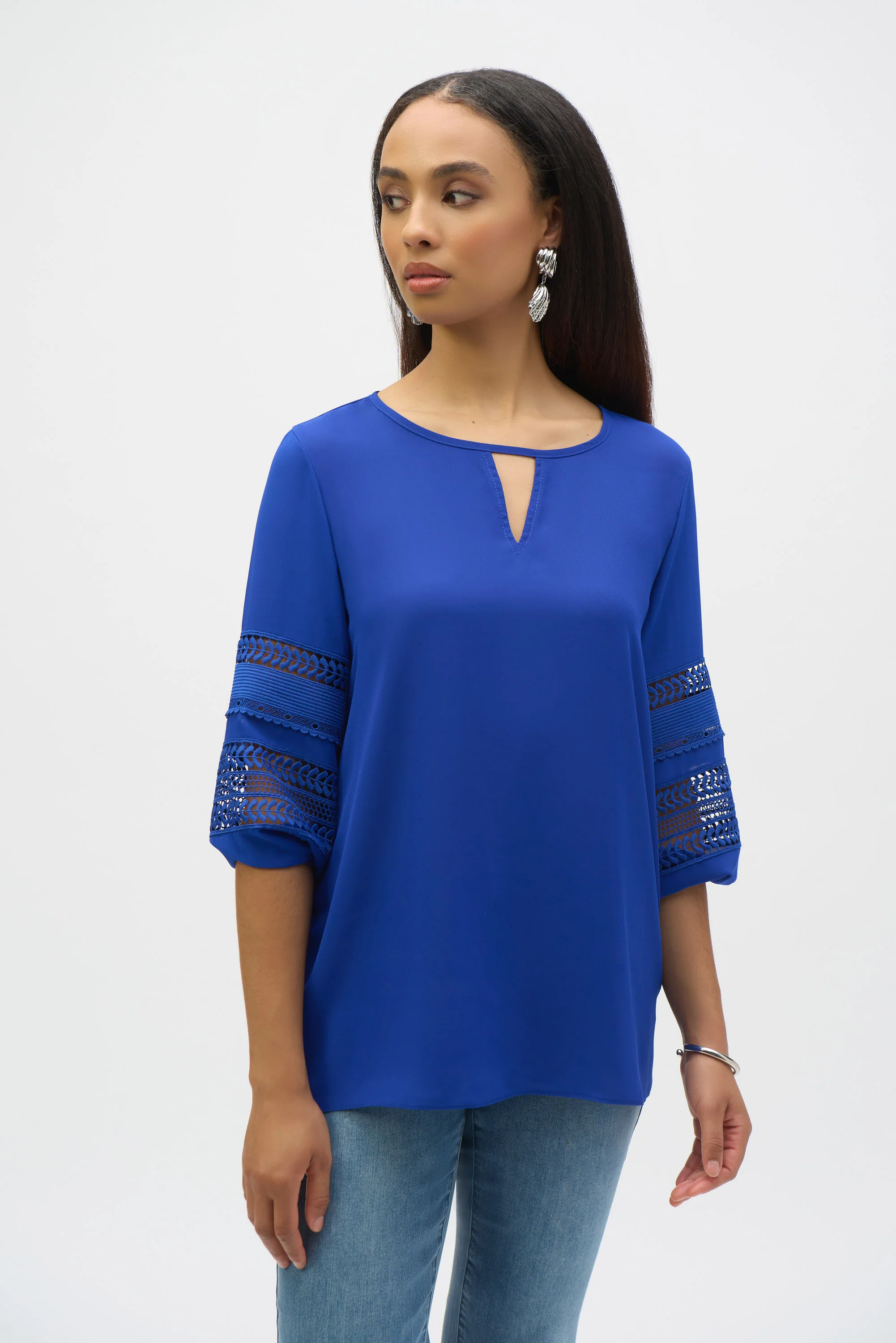 Blouses lange mouw blauw Joseph Ribkoff