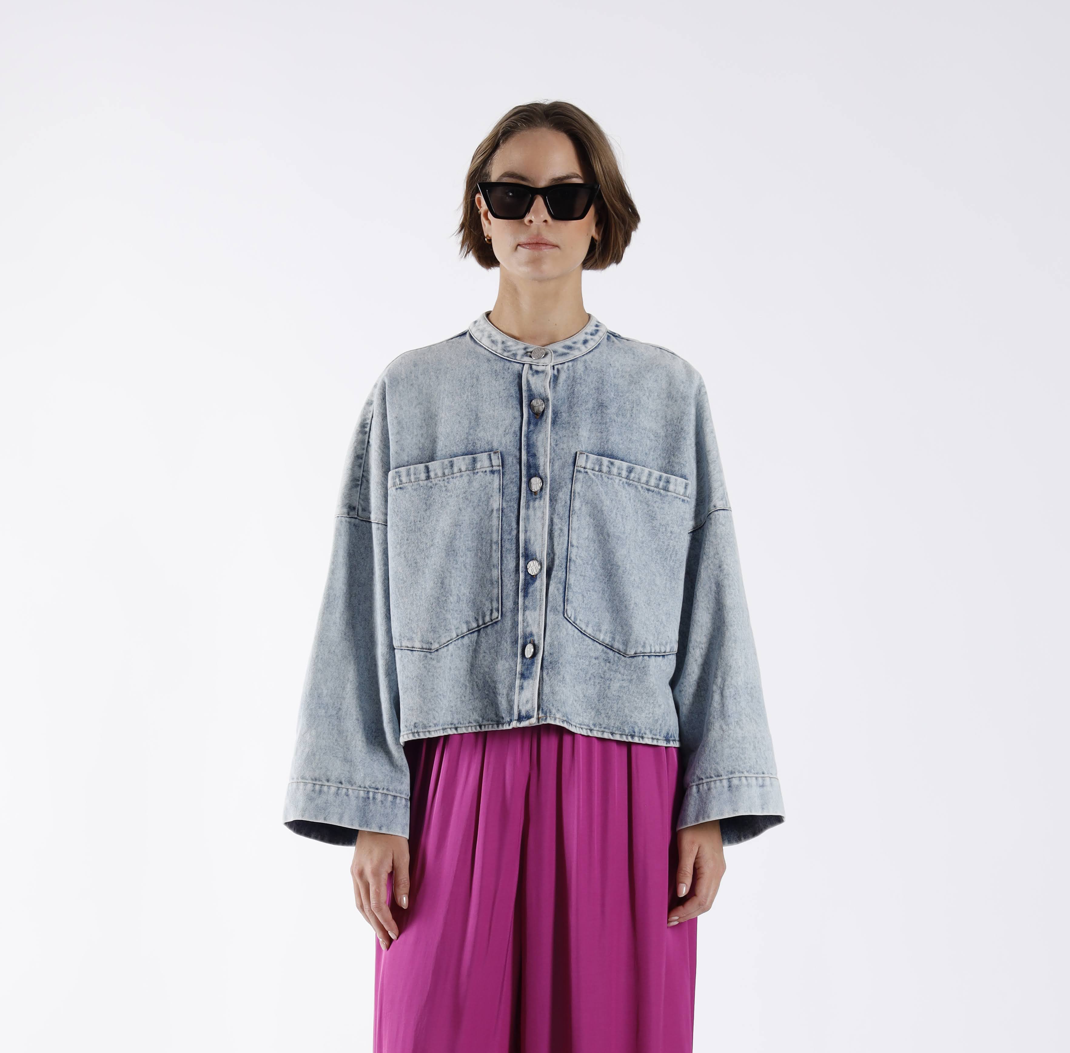 Blouses lange mouw blauw Julia June - Image 2