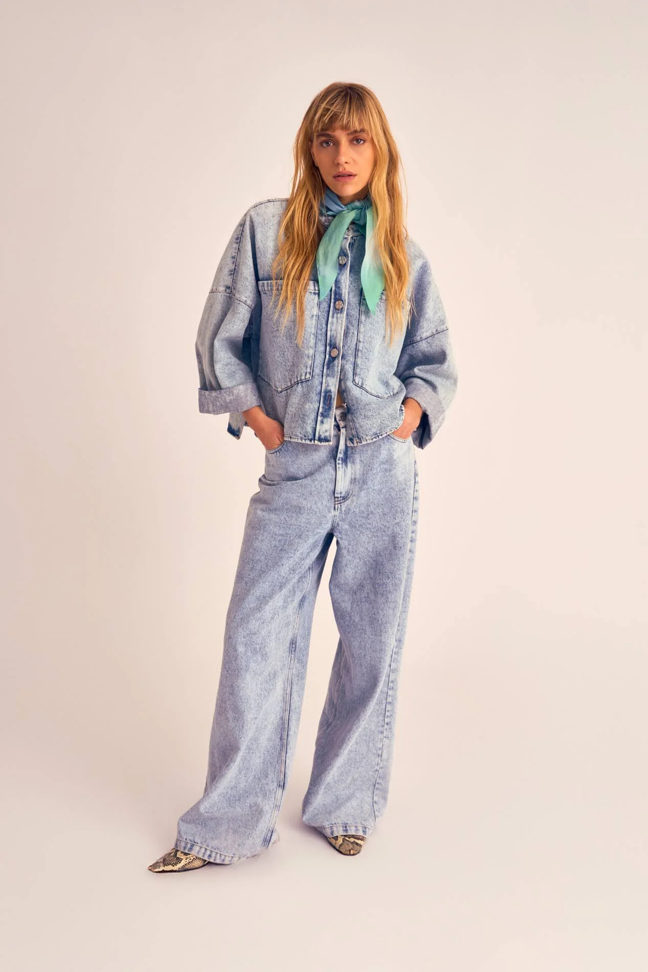Blouses lange mouw blauw Julia June - Image 5