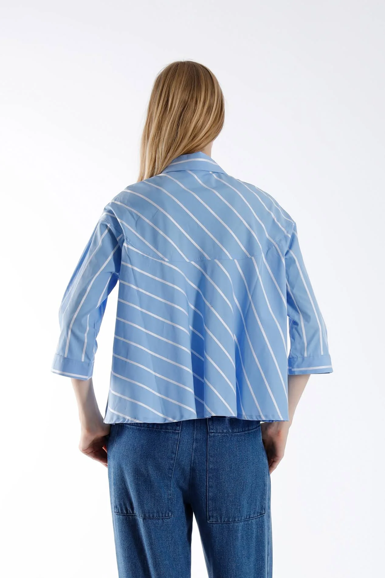 Blouses lange mouw blauw Julia June - Image 2