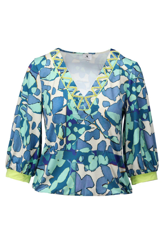 Blouses lange mouw blauw K[DESIGN]