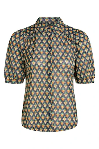 Blouses korte mouw blauw King Louie - Image 2