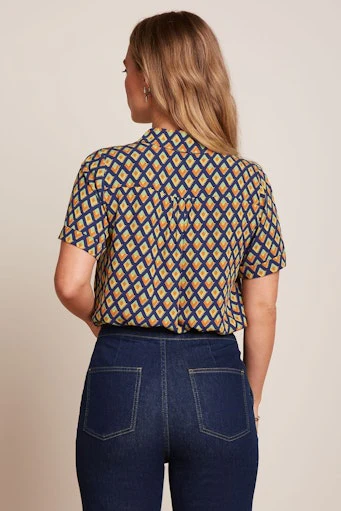 Blouses korte mouw blauw King Louie - Image 4