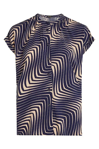Blouses korte mouw blauw King Louie - Image 2