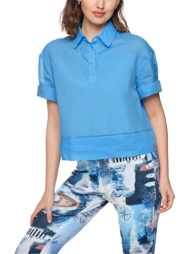 Blouses lange mouw blauw Marc Cain Sports - Image 5
