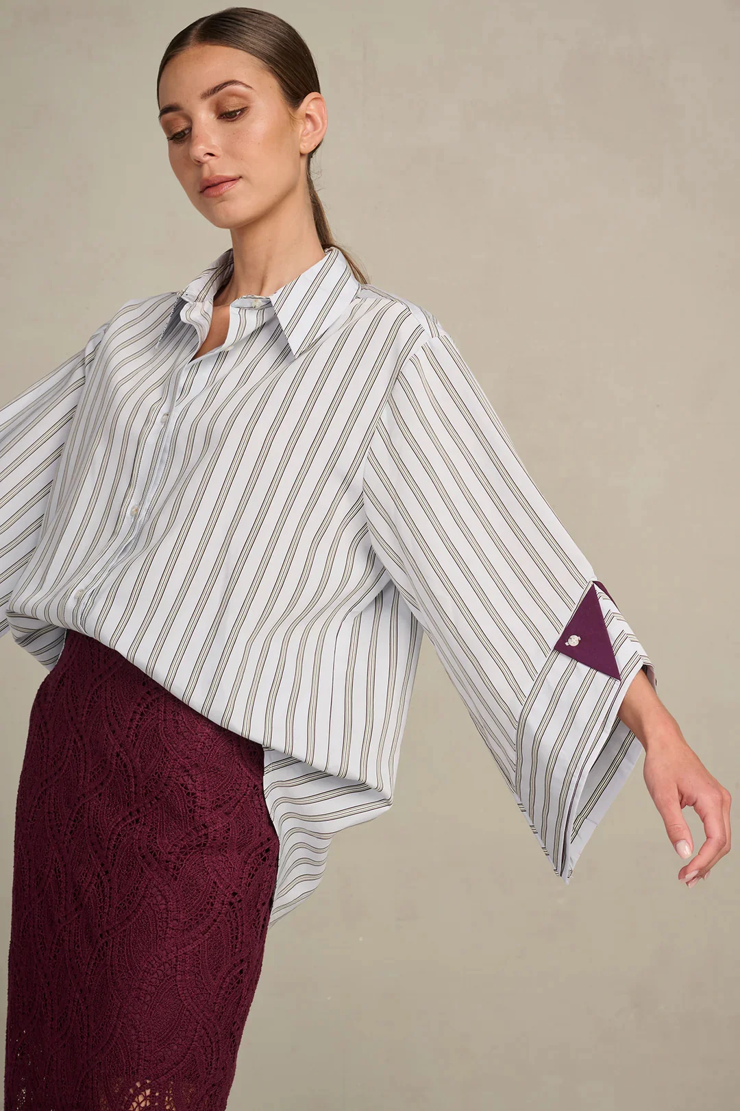 Blouses lange mouw blauw March23