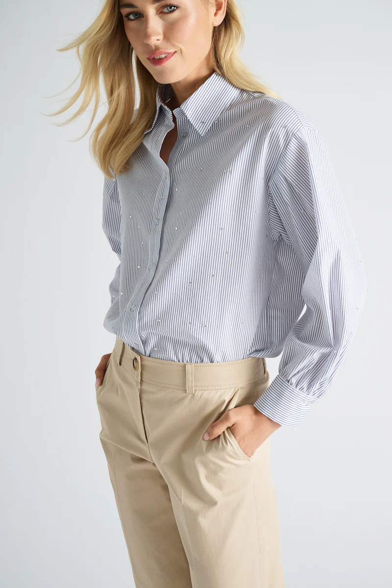 Blouses lange mouw blauw Marie Méro