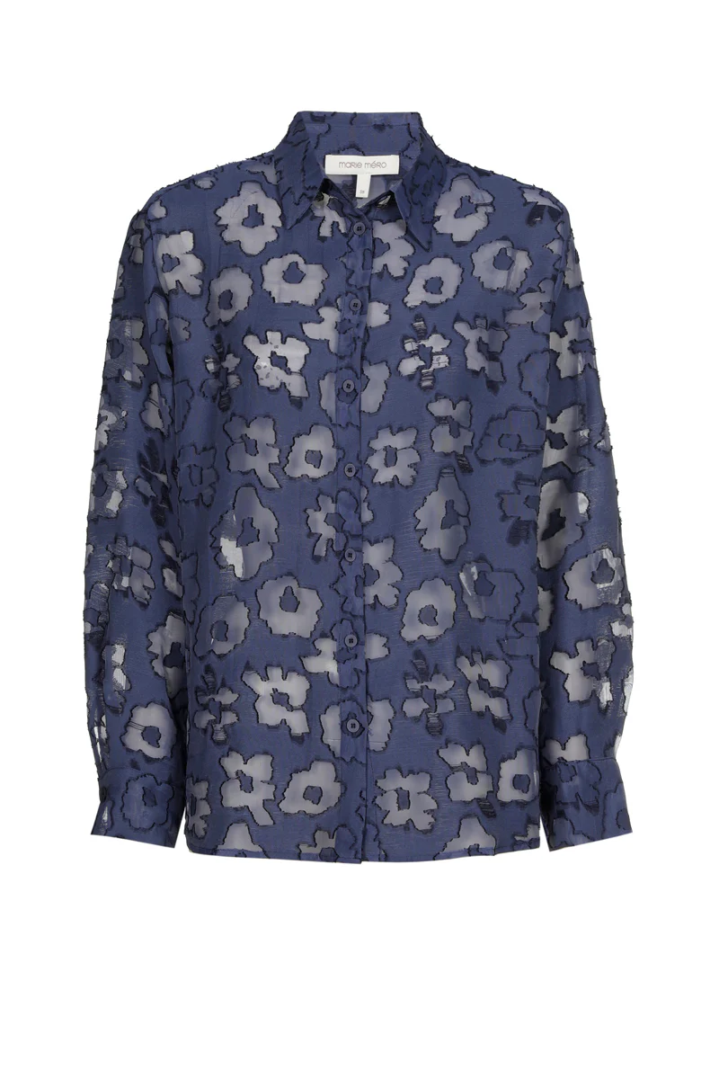 Blouses lange mouw blauw Marie Méro - Image 3
