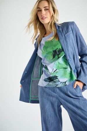 Blouses lange mouw blauw Marie Méro