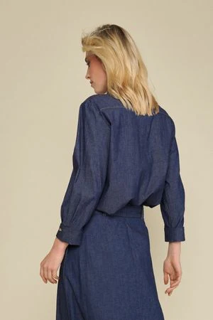 Blouses lange mouw blauw Marie Méro - Image 3