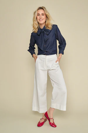 Blouses lange mouw blauw Marie Méro - Image 4