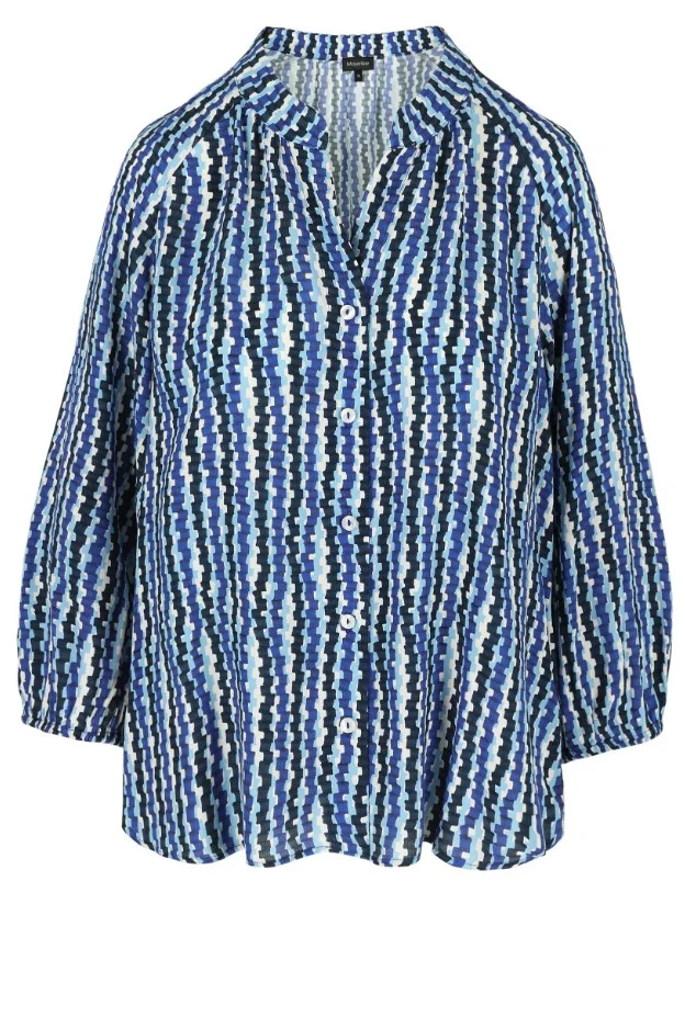 Blouses lange mouw blauw Mayerline - Image 3