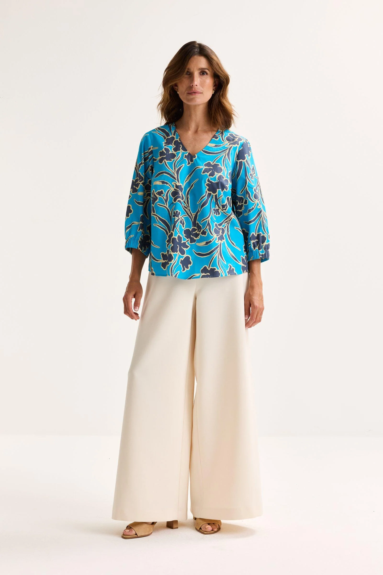 Blouses lange mouw blauw Mayerline - Image 4