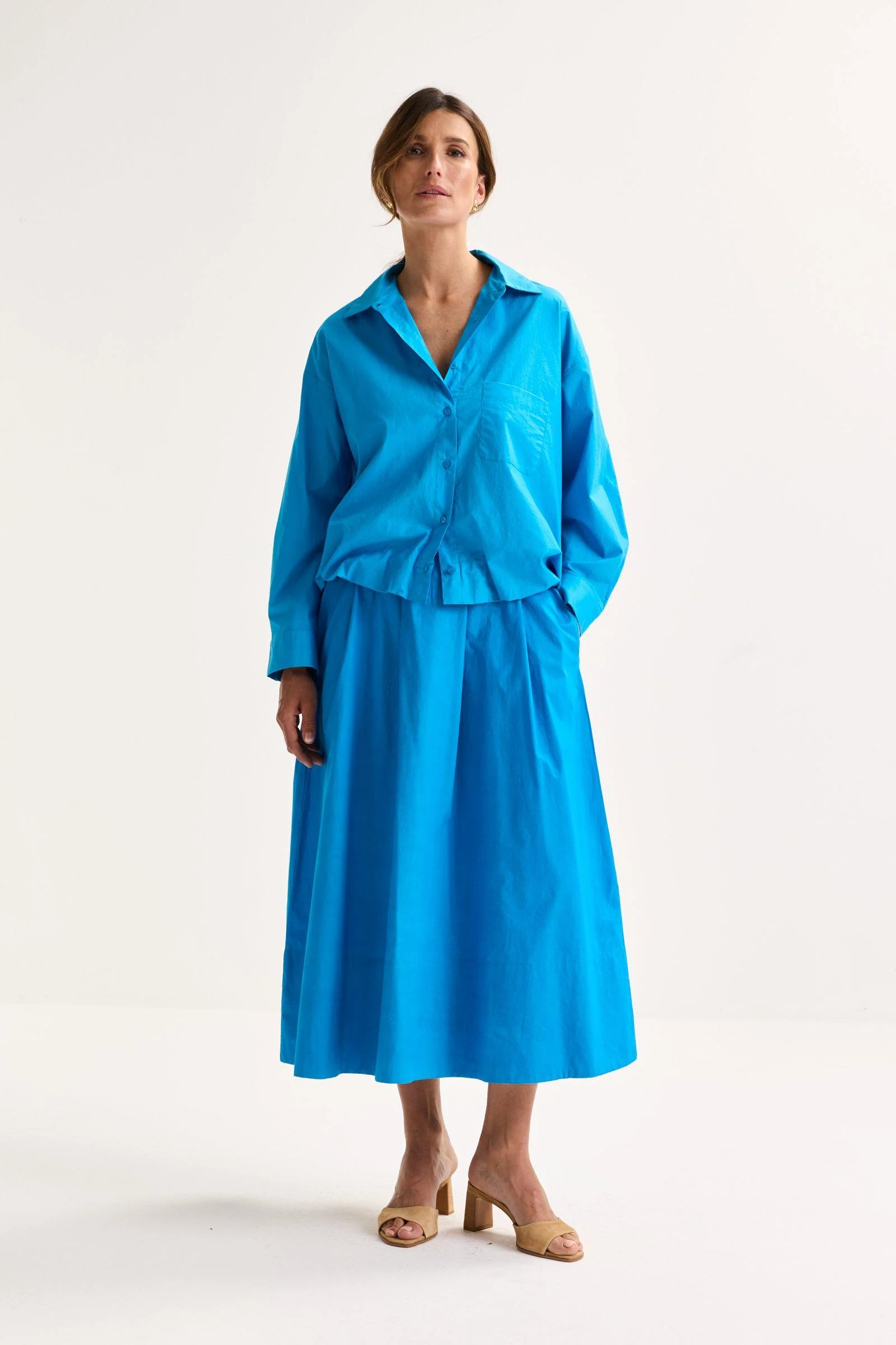 Blouses lange mouw blauw Mayerline - Image 7