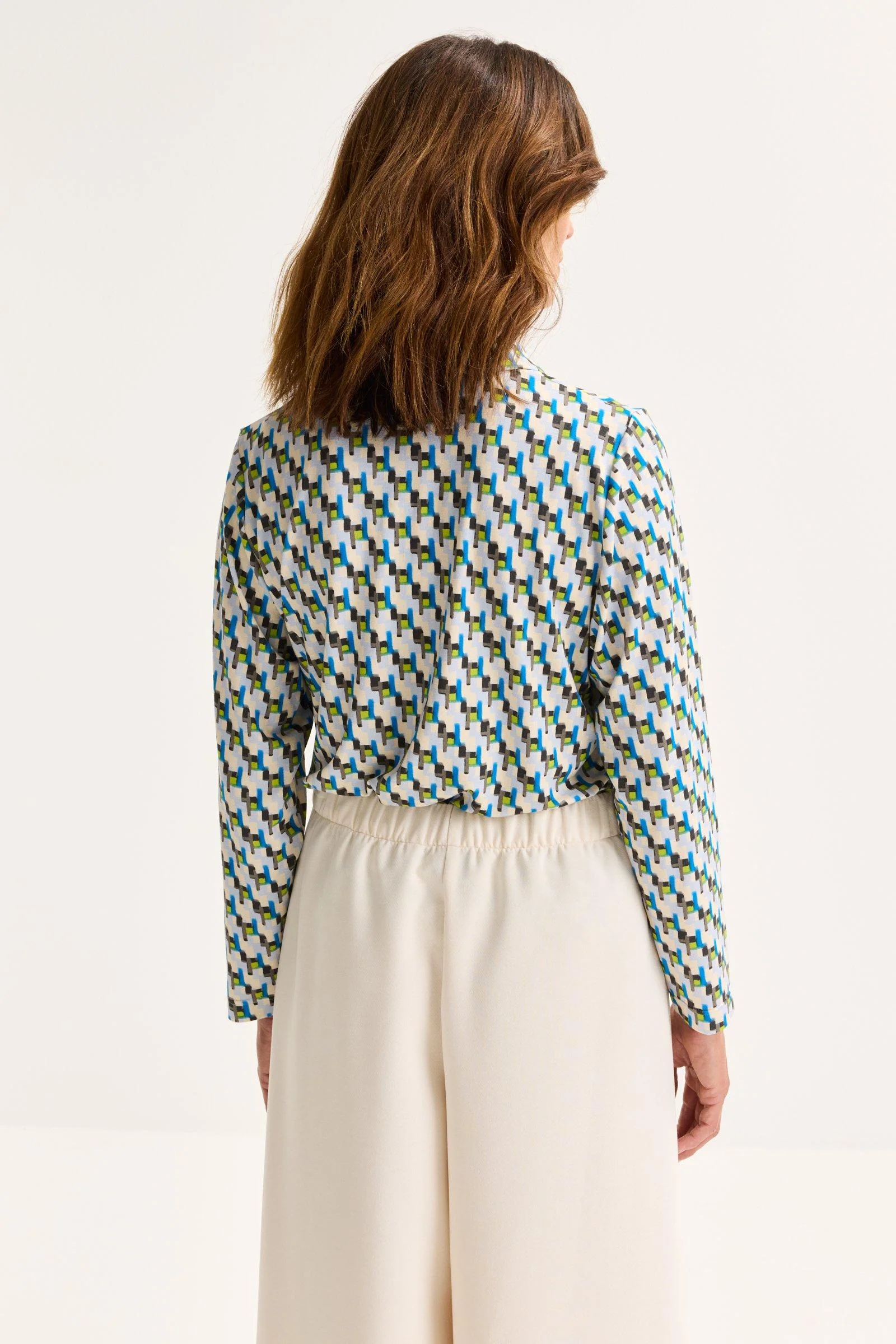 Blouses lange mouw blauw Mayerline - Image 3