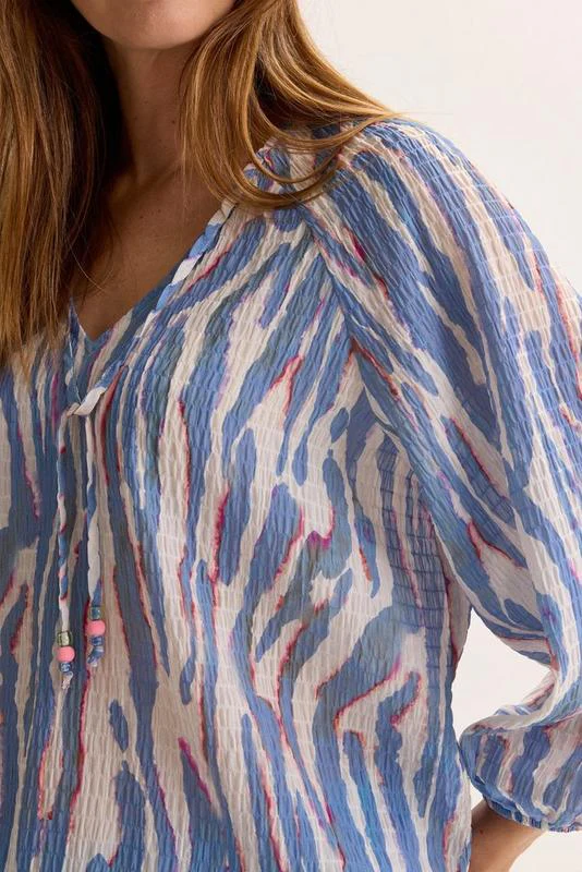 Blouses lange mouw blauw Mayerline - Image 3