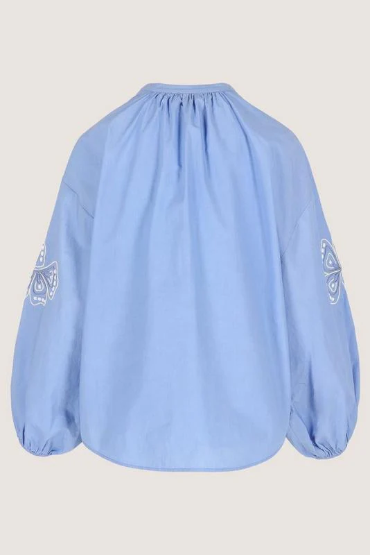 Blouses lange mouw blauw Mayerline - Image 2