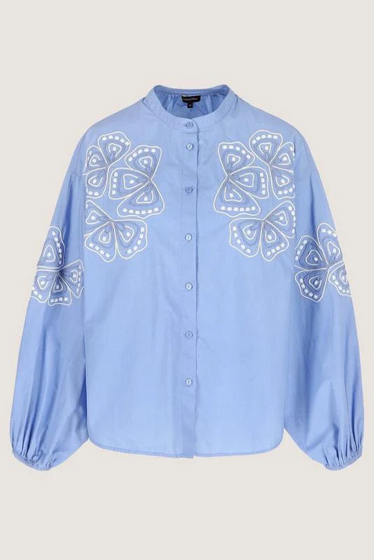 Blouses lange mouw blauw Mayerline - Image 5