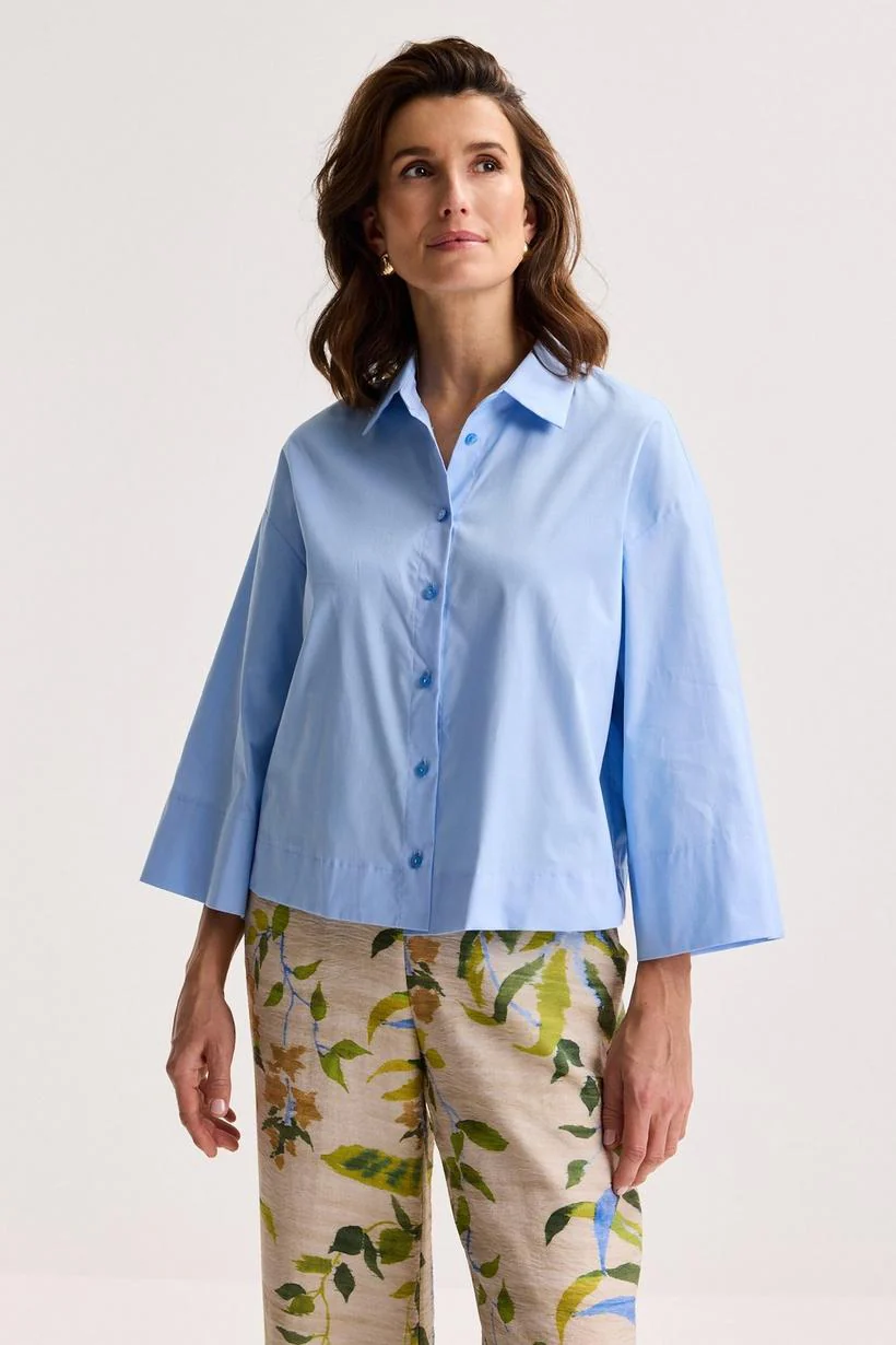 Blouses lange mouw blauw Mayerline - Image 4
