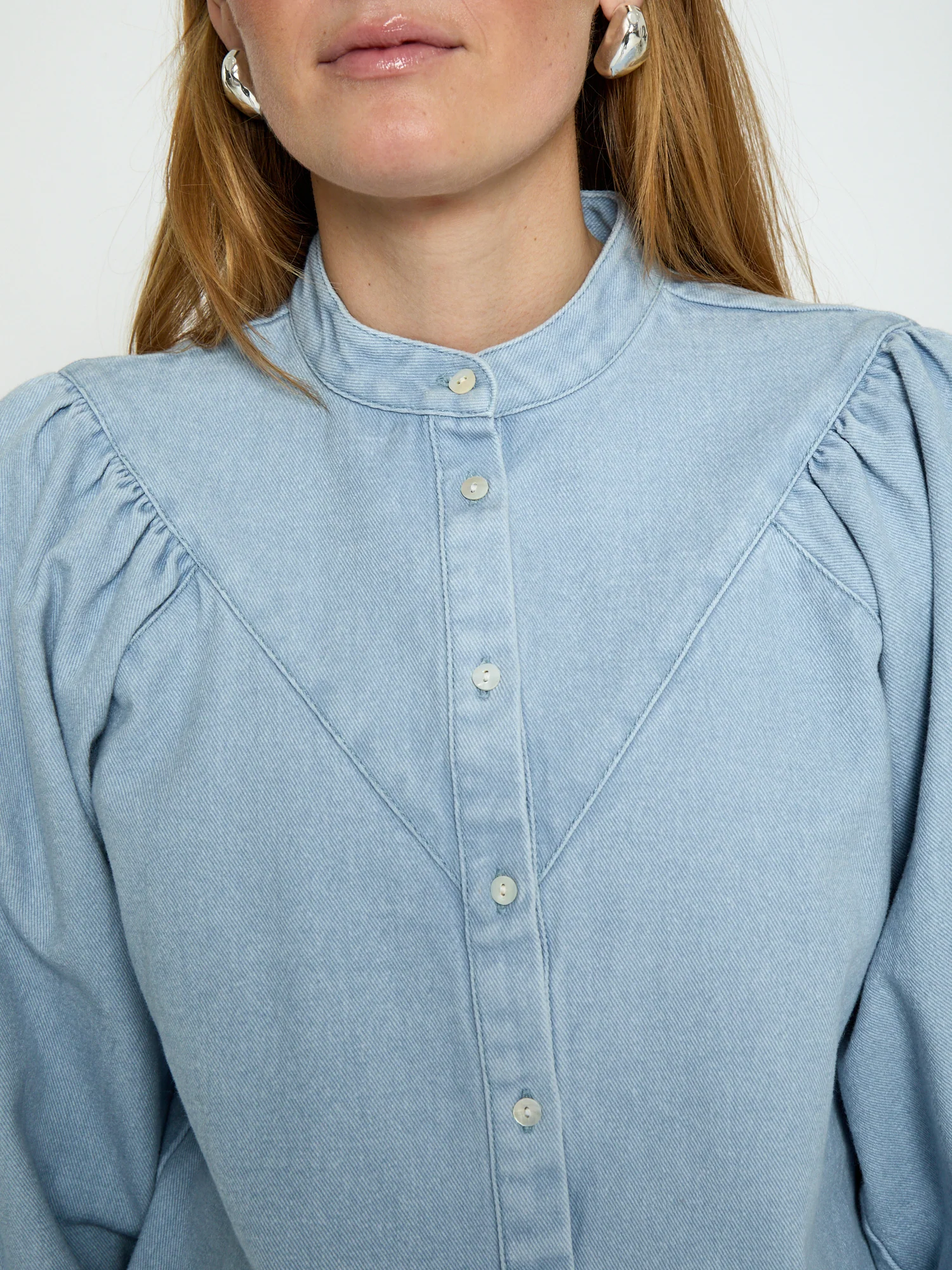 Blouses lange mouw blauw Minus - Image 4