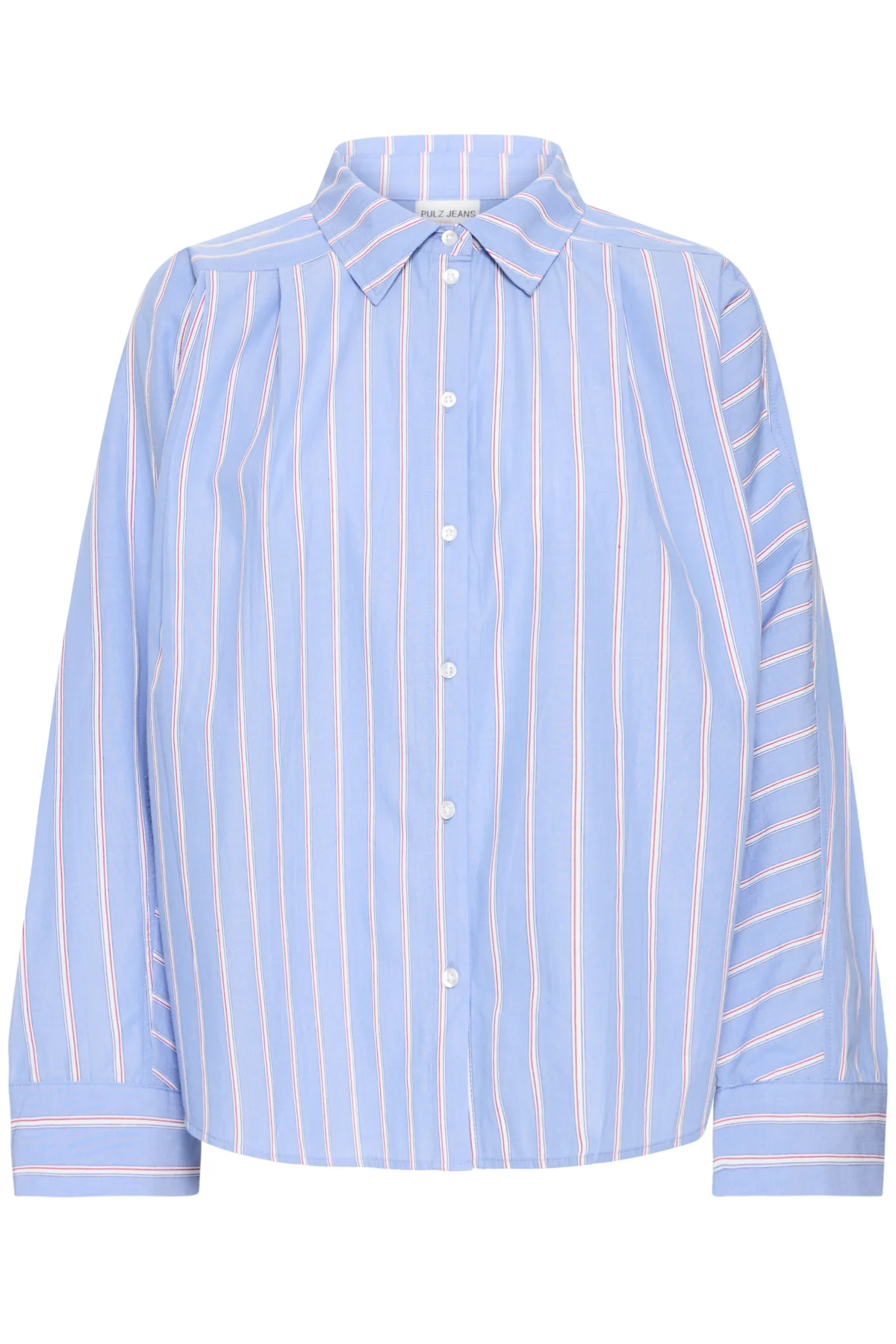 Blouses lange mouw blauw Pulz Jeans - Image 4