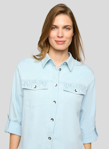 Blouses lange mouw blauw Rabe - Image 3
